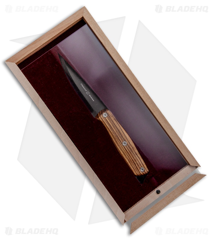 Flexcut Hawthorne Explorer Fixed Blade Knife Zebra Wood (3.88" Black)
