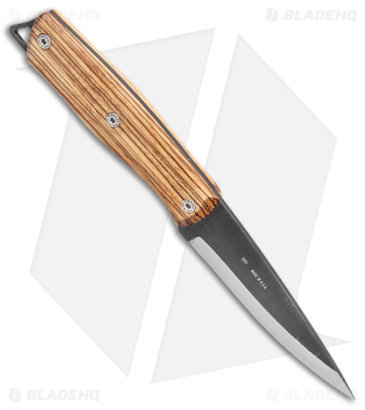 Flexcut Hawthorne Explorer Fixed Blade Knife Zebra Wood (3.88" Black)