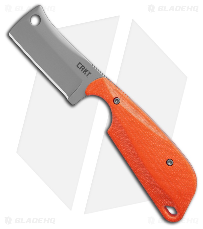 Flytanium Orange G-10 + CRKT Folts Minimalist Cleaver (2" Bead Blast) 