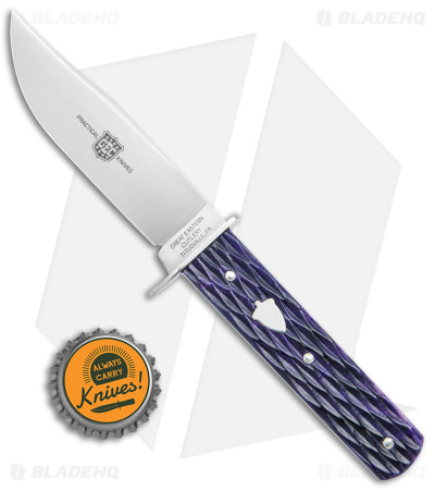 GEC H30121 Hunter Fixed Purple Jigged Bone Large - Blade HQ