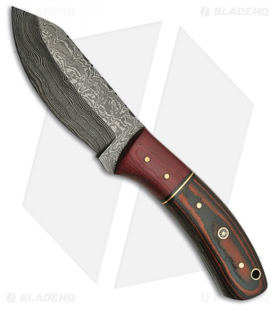 Tallen Wandering Fixed Blade Knife Canvas Micarta (4" Damascus)