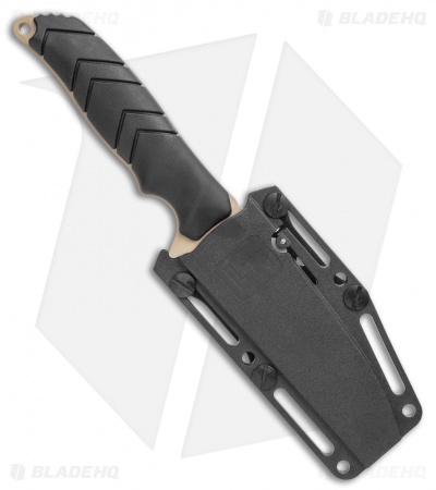 HK Fray Fixed Blade Knife Black Rubber (4.25" FDE) 55253