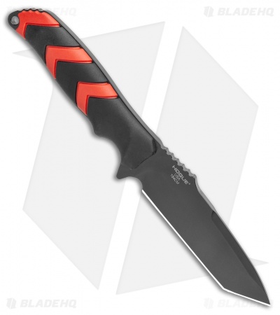HK Fray Tanto Fixed Blade Knife Black/Red Rubber (4.25" Black) 55242