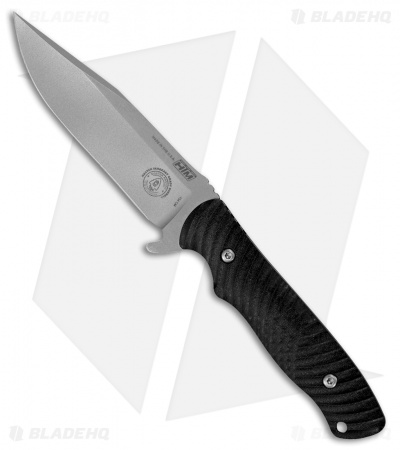 HTM Master Proven Grady Burell Fixed Blade Black G-10 (4.1" Stonewash)