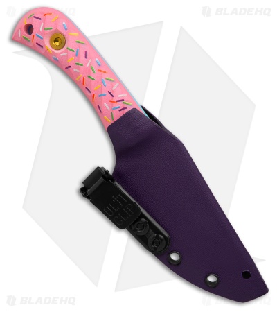 Half Face Blades Dessert Warrior Cav Jr. Backcountry Knife Pink G-10 (3.5" Blue)