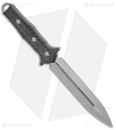 Heretic Knives Nephilim Fixed Blade Knife Carbon Fiber (6.5" Stonewash)