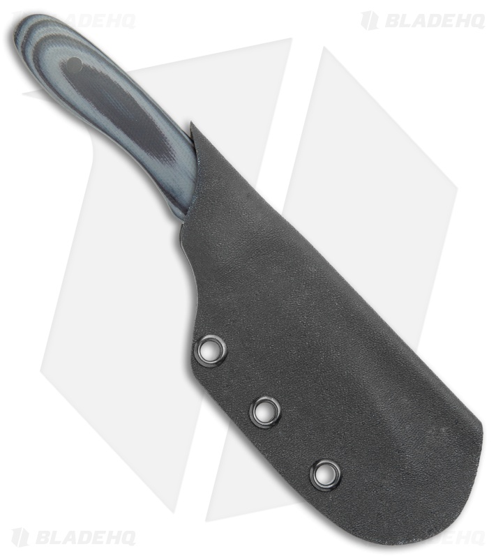 Hunter Handmade Knives Basic EDC Fixed Blade Knife Black/Gray G-10 (3.25" Satin)