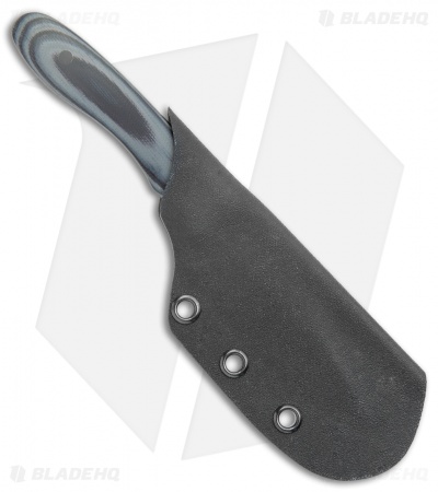 Hunter Handmade Knives Basic EDC Fixed Blade Knife Black/Gray G-10 (3.25" Satin)