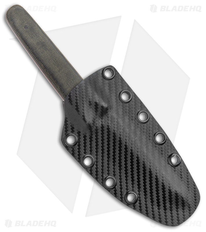 Hunter Handmade Knives Tanto Black Canvas Micarta (3.75" Satin)