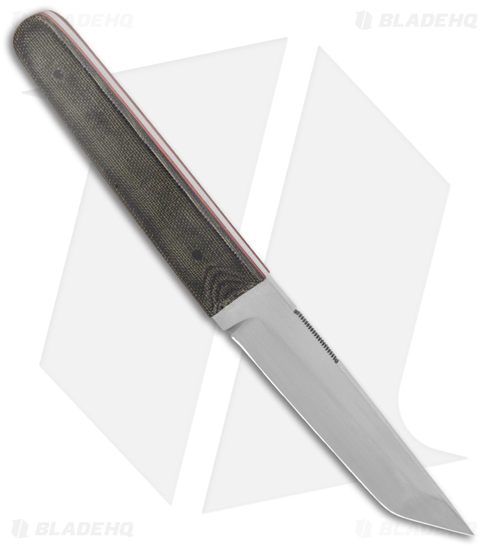 Hunter Handmade Knives Tanto Black Canvas Micarta (3.75" Satin)
