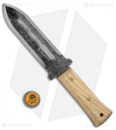 Imacasa Soil Garden Fixed Blade Knife Wood (7.25" Stonewash)