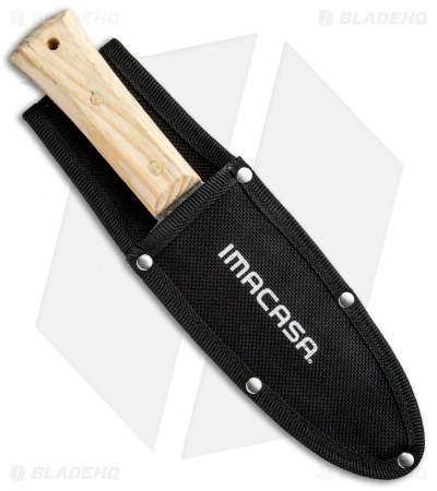 Imacasa Soil Garden Fixed Blade Knife Wood (7.25" Stonewash)