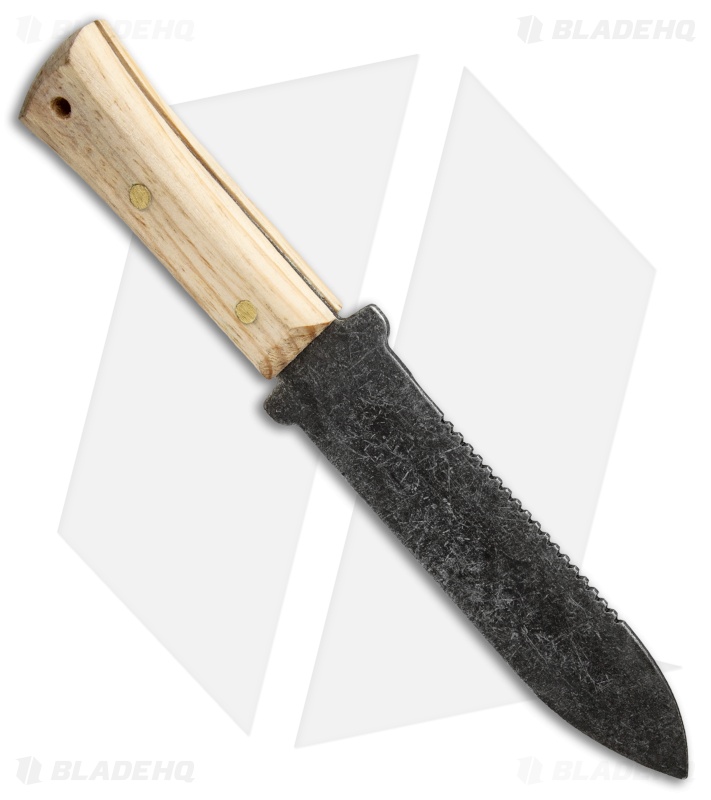 Imacasa Soil Garden Fixed Blade Knife Wood (7.25" Stonewash)