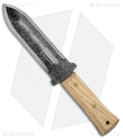 Imacasa Soil Garden Fixed Blade Knife Wood (7.25" Stonewash)