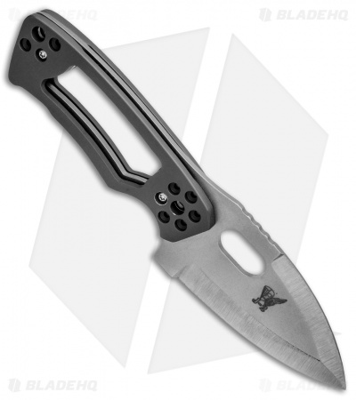 J-2 Knives Titanium Spear Point Fixed Blade Knife Gray Ti (3.3" Stonewash) 