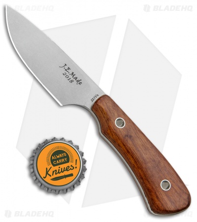 J.E. Made B.U.K Fixed Blade Knife Ironwood (3" Stonewash S35VN)