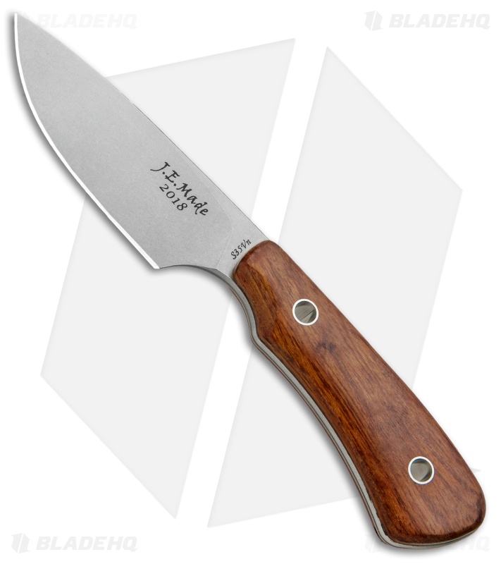 J.E. Made B.U.K Fixed Blade Knife Ironwood (3" Stonewash S35VN)