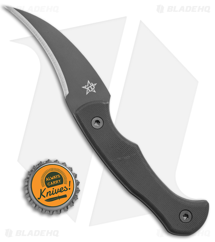 JB Knife & Tool Ditch Pik Fixed Blade Knife Black G-10 (3.5" Black)
