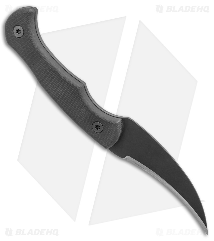 JB Knife & Tool Ditch Pik Fixed Blade Knife Black G-10 (3.5" Black)