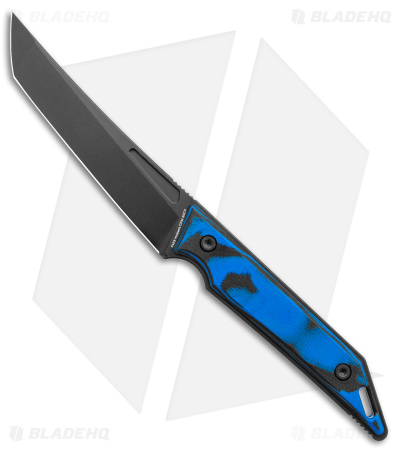 Jake Hoback Knives Goliath Fixed Blade Knife Blue Lava G-10 (3.1" Black)