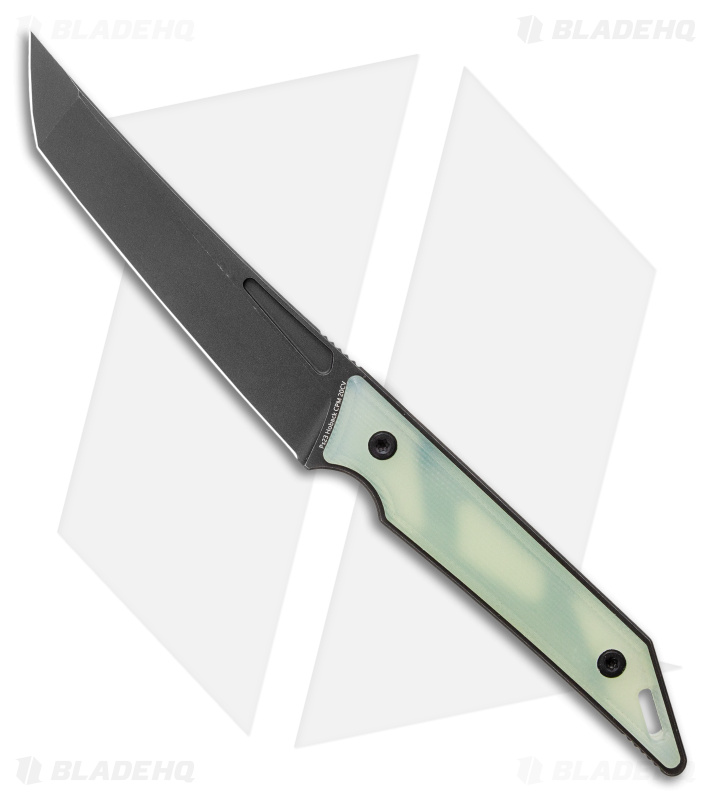 Jake Hoback Knives Goliath Fixed Blade Knife Jade G-10 (3.1" Black DLC)