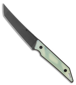 Jake Hoback Knives Goliath Fixed Blade Knife Jade G-10 (3.1" Black DLC)