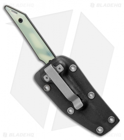 Jake Hoback Knives Goliath Fixed Blade Knife Jade G-10 (3.1" Black DLC)