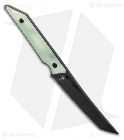 Jake Hoback Knives Goliath Fixed Blade Knife Jade G-10 (3.1" Black DLC)