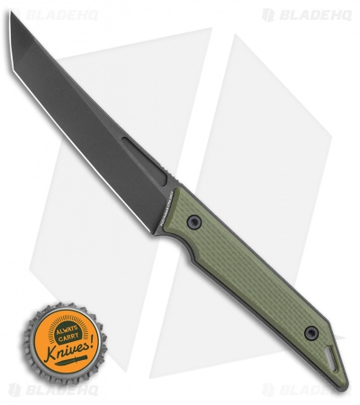 Jake Hoback Knives Goliath Fixed Blade Knife OD Green G-10 (3.1" Black DLC)