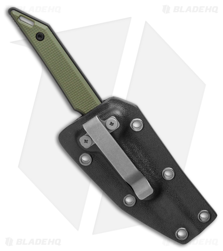 Jake Hoback Knives Goliath Fixed Blade Knife OD Green G-10 (3.1" Black DLC)