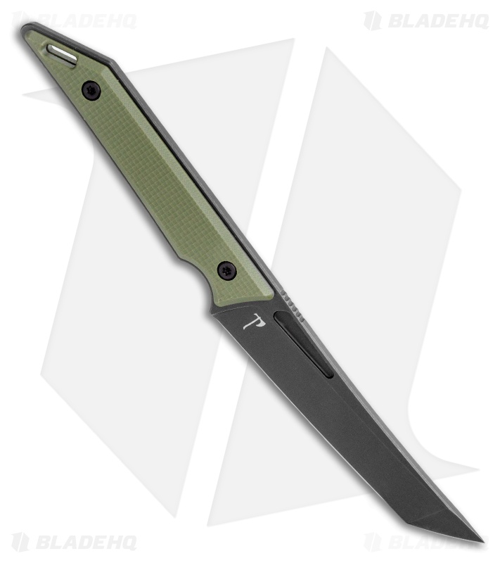 Jake Hoback Knives Goliath Fixed Blade Knife OD Green G-10 (3.1" Black DLC)