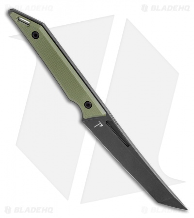 Jake Hoback Knives Goliath Fixed Blade Knife OD Green G-10 (3.1" Black DLC)