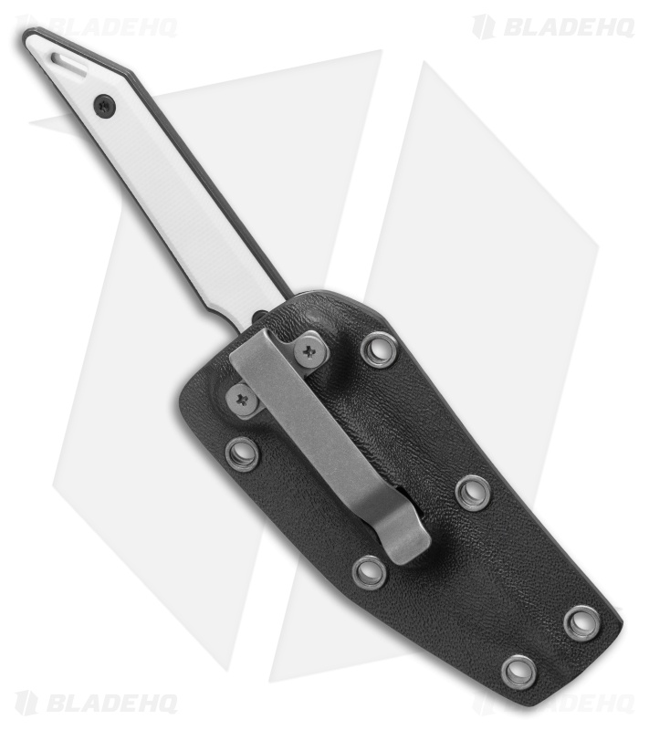 Jake Hoback Knives Goliath Fixed Blade Knife White G-10 (3.1" Black DLC)