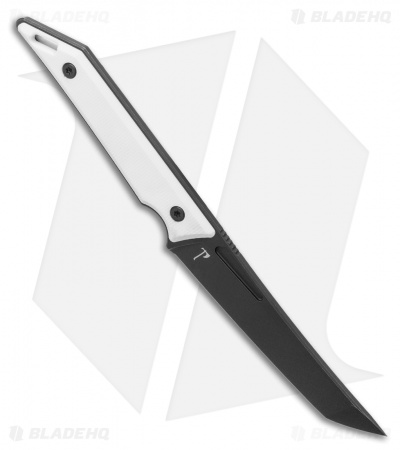 Jake Hoback Knives Goliath Fixed Blade Knife White G-10 (3.1" Black DLC)
