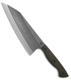 Lionhearted Bladeworks K Tip Chef Knife OD Green G-10 (7.25" Acid Wash)