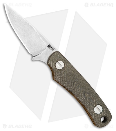 KNAFS Little Lulu Fixed Blade Knife Green Micarta (1.9" SW MagnaCut)