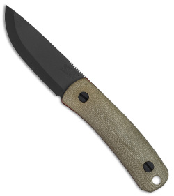 KNAFS Lulu MagnaCut Fixed Blade Knife OD Green Micarta (3" Black)