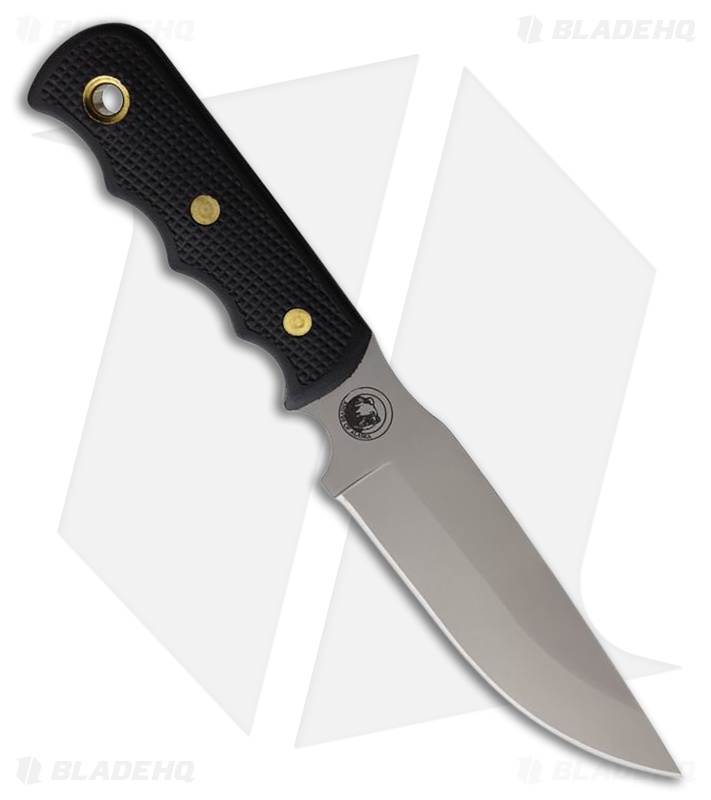 Knives of Alaska Bush Camp Fixed Blade Knife Black SureGrip (6" Bead Blast)