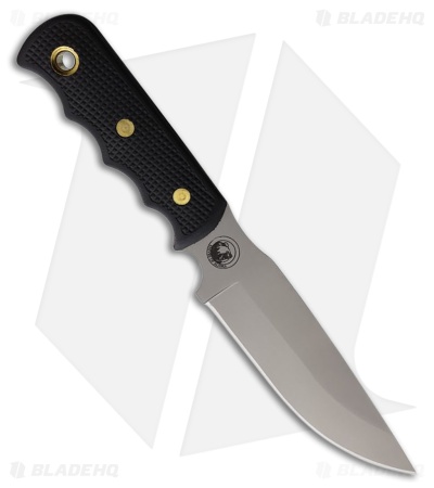 Knives of Alaska Bush Camp Fixed Blade Knife Black SureGrip (6" Bead Blast)