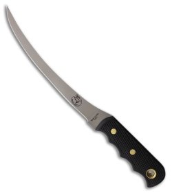 Knives of Alaska Coho Fixed Blade Knife Black SureGrip (8" Bead Blast)