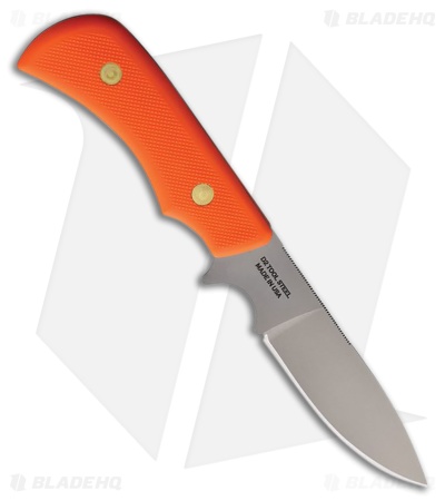Knives of Alaska Trekker Elk Fixed Blade Knife Orange SureGrip (3.25" BB)