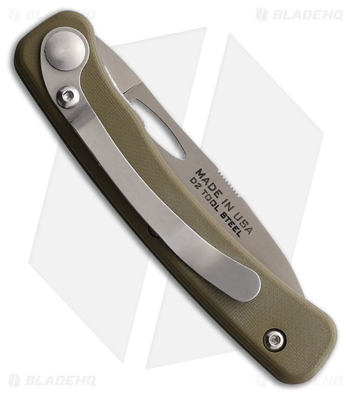 Knives of Alaska Featherlight Hunter Liner Lock Knife OD Green G-10 (2.75" BB)