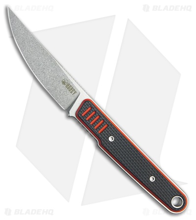 Kubey Knives Fixie Kwaiken Knife Black/Red G-10 SW