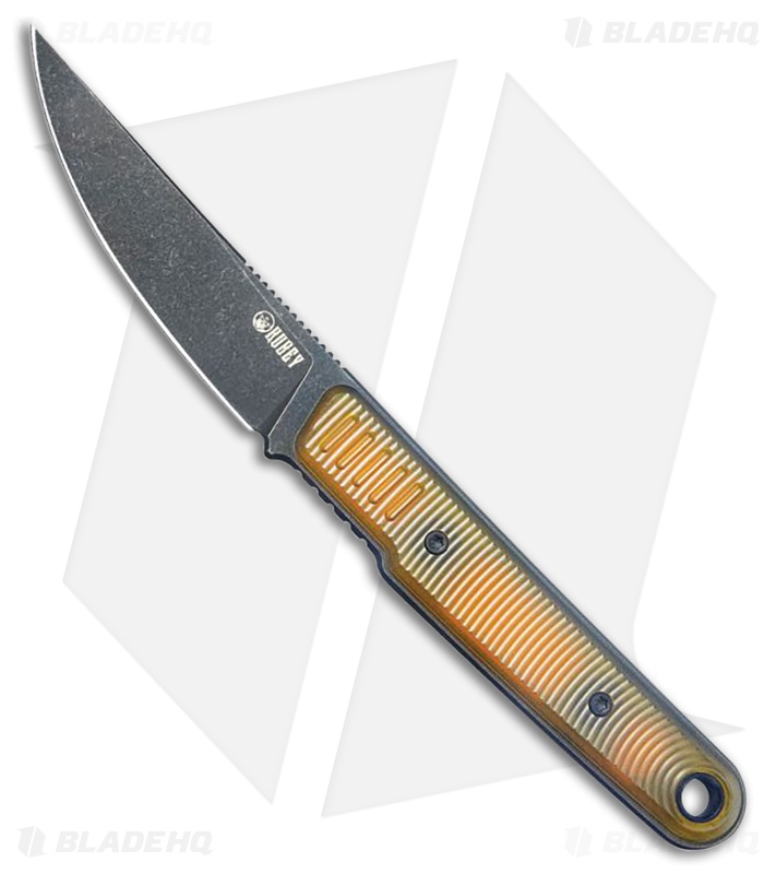 Kubey Knives Fixie Kwaiken Fixed Blade Knife Ultem (3.1" Black SW)