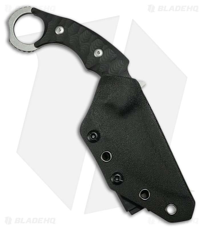 Kubey Knives Velociraptor Pikal Karambit Knife Black G-10 SW