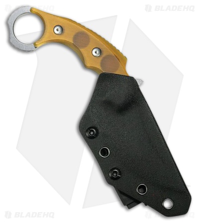Kubey Knives Velociraptor Fixed Blade Pikal Karambit Knife Ultem (3" SW)