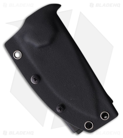 Kunwu Knives Stiffy D Fixed Blade Knife Black Micarta (3.5" Satin)