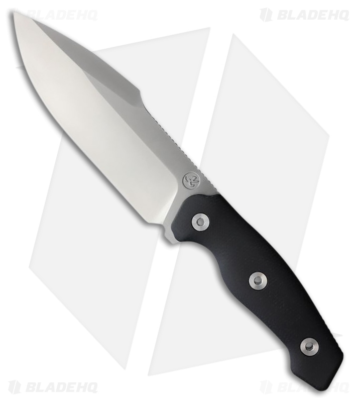 Kunwu Stiffy G Fixed Blade Knife Black Micarta (6.1" Satin)