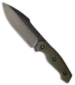 Kunwu Stiffy G Fixed Blade Knife OD Green Micarta (6.1" DLC)
