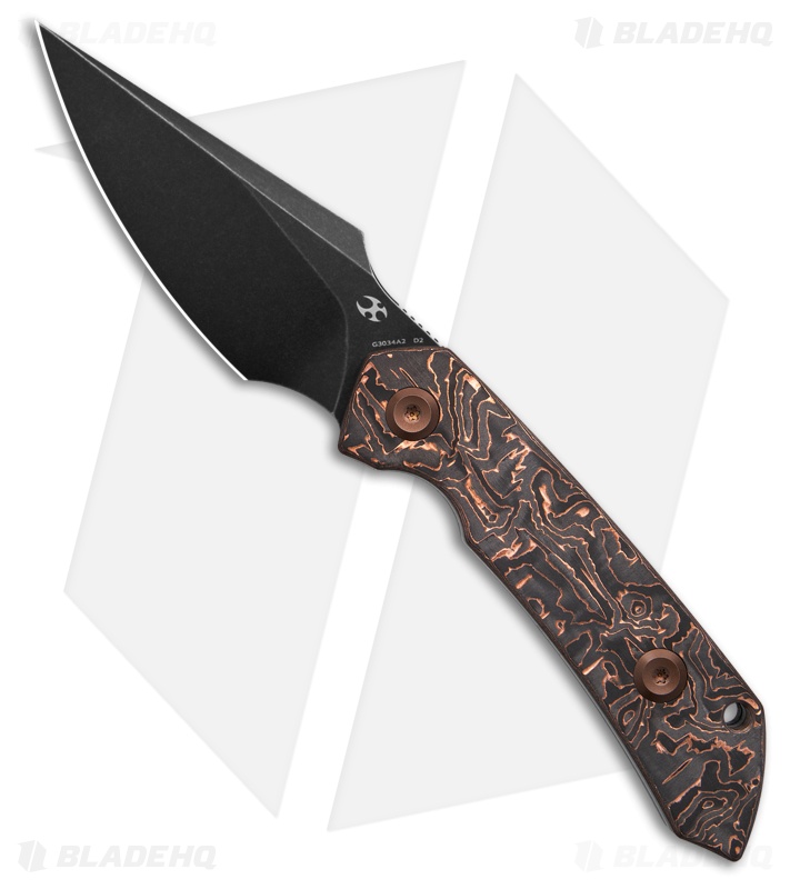 Kansept Knives Fenrir Fixed Blade Copper Carbon Fiber Black SW